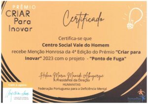 Certificado Prémio Criar para Inovar - Menção Honrosa- Ponto de Fuga_rotated
